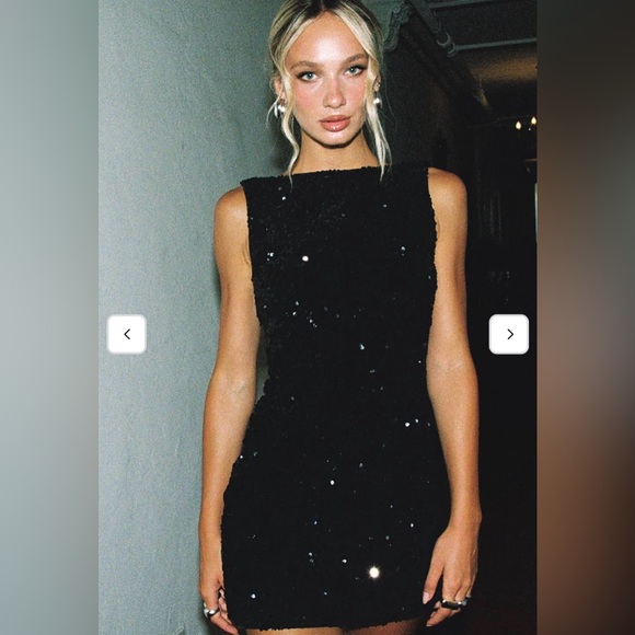 Princess Polly Dresses & Skirts - Princess Polly Black Sequin Mini Dress